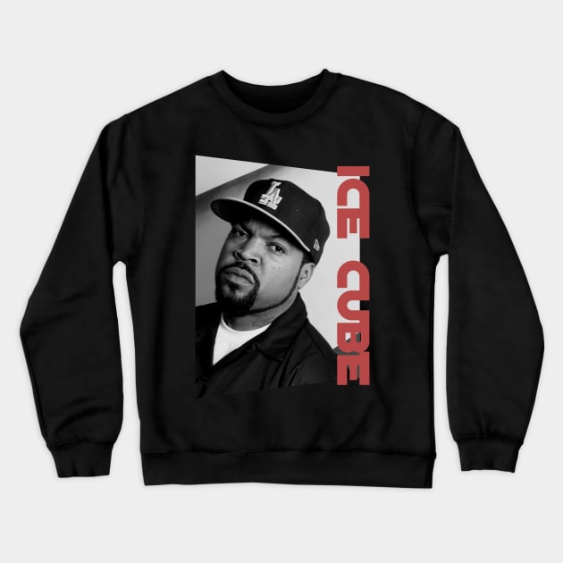 ice cube portrait - monochrome style Crewneck Sweatshirt by BUBBLEMOON